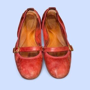 Børn Women’s Red Mary Jane Flats - Classic Comfort